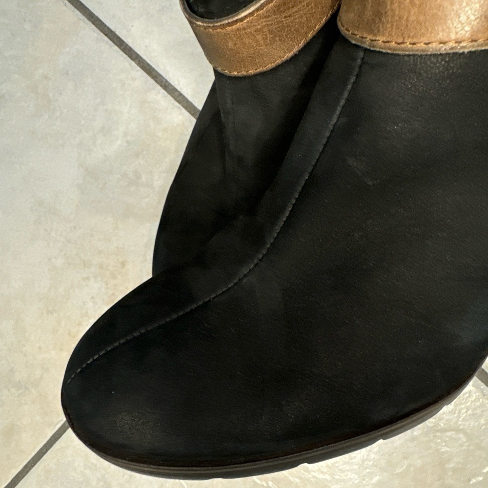 Women’s Paul Green heeled booties black suede size 5.5 - Picture 4 of 10